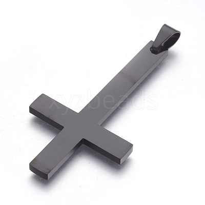 304 Stainless Steel Saint Peter's Cross Big Pendants STAS-L218-04B-1