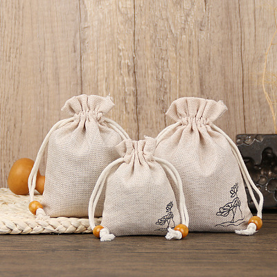 Linenette Drawstring Bags CON-PW0001-085A-03-1