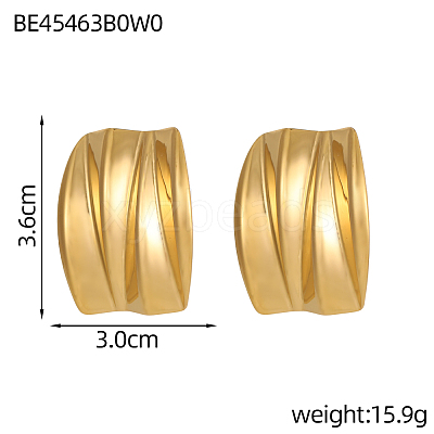 304 Stainless Steel Stud Earrings STAS-OY009-13G-1