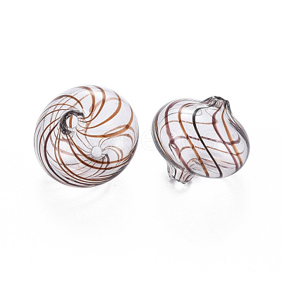 Transparent Handmade Blown Glass Globe Beads GLAA-T012-20-1