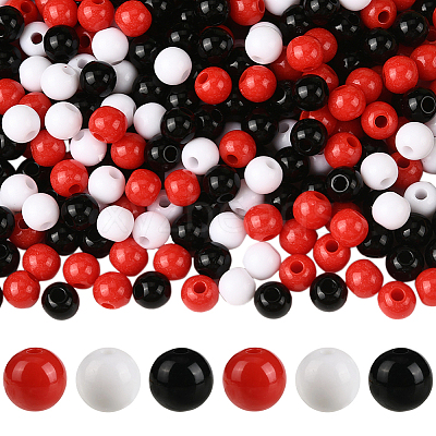 3Colors Opaque Acrylic Beads MACR-SP0001-94A-1