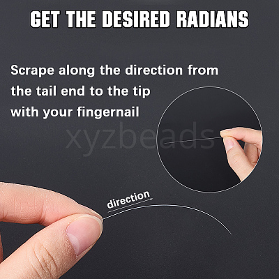 250Pcs Plastic Simulated Animal Whiskers for Crafts Needle Felting DIY-WH20050-10-1