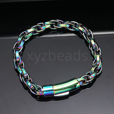 304 Stainless Steel Rope Chain Bracelets for Men Women FS-WG363AE-05-1