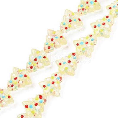 Handmade Bumpy Glass Beads Strands LAMP-F032-08G-1