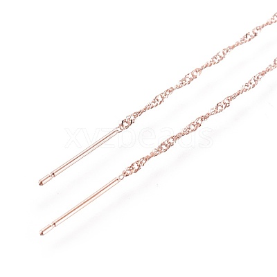 Brass Stud Earring Findings KK-I645-01RG-1