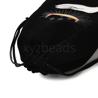 Rectangle Printed Velvet Cloth Packing Pouches ABAG-U006-03A-1