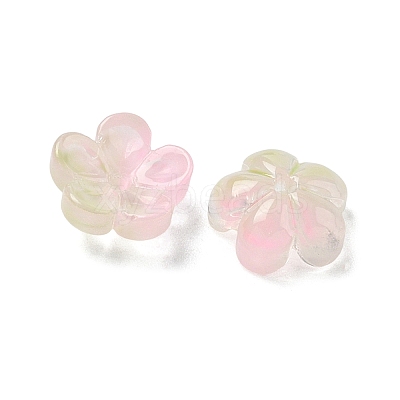 Dyed & Heated Glass Bead Caps GLAA-C042-01H-1