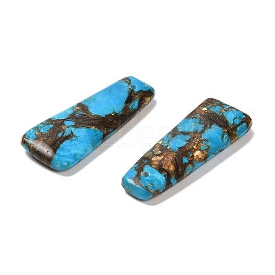 Assembled Bronzite and Synthetic Turquoise Pendants G-R437-05-1