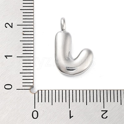 Rack Plating Brass Balloon Letter Pendants KK-C050-01P-J-1