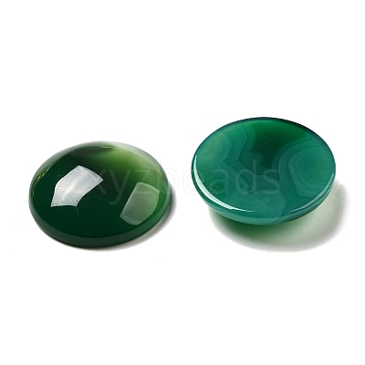 Natural Green Onyx Agate Cabochons G-E492-F-05-1