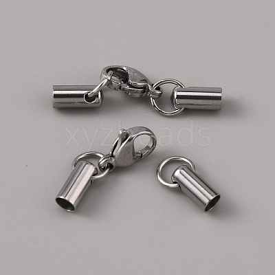 304 Stainless Steel Lobster Claw Clasps STAS-WH0044-06D-P-1