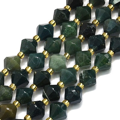 Natural Moss Agate Beads Strands G-I376-B24-01-1