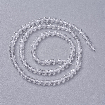 Natural Quartz Crystal Beads Strands G-F596-44-3mm-1