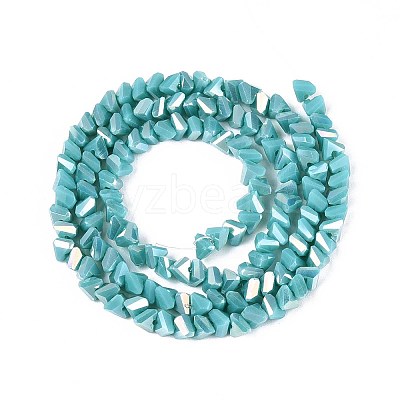 Electroplate Opaque Glass Beads Strands GLAA-N022-4mm-19-1