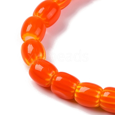 Handmade Lampwork Chevron Beads Strands LAMP-K041-01B-22-1