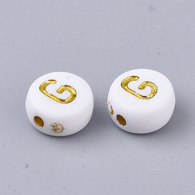 Plating Acrylic Beads X-PACR-R242-01G-1