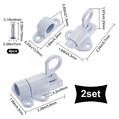 Aluminum & Alloy Lock Catch Clasps AJEW-GF0004-87A-1