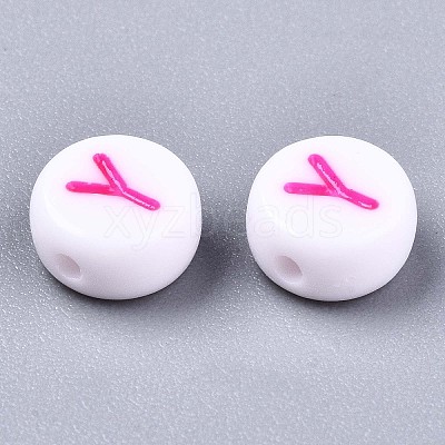 Opaque White Acrylic Beads MACR-N012-01Y-1