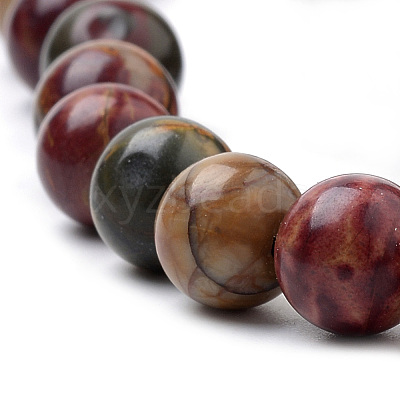 Natural Picasso Stone/Picasso Jasper Beads Strands X-G-S259-23-8mm-1