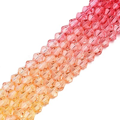 Gradient Color Baking Paint Glass Bead Strands X1-DGLA-A039-T2mm-A03-1