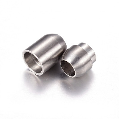 Tarnish Resistant 304 Stainless Steel Magnetic Clasps with Glue-in Ends STAS-Q164-1