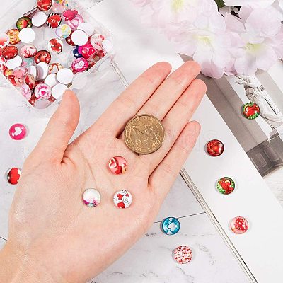 Flatback Glass Cabochons for DIY Projects GGLA-PH0005-12mm-06A-1