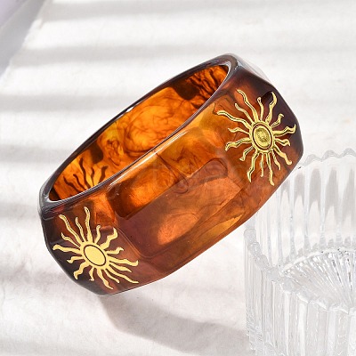 Resin Bangles for Women BJEW-B167-01B-1