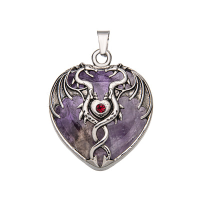 Natural Amethyst Pendants X-PW-WG50940-01-1