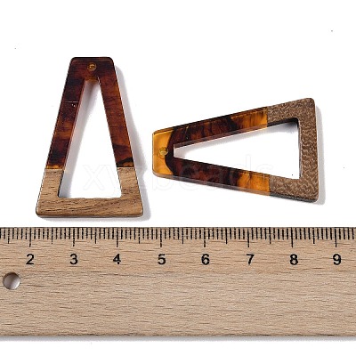 Resin & Wood Pendants WOOD-F015-10G-1