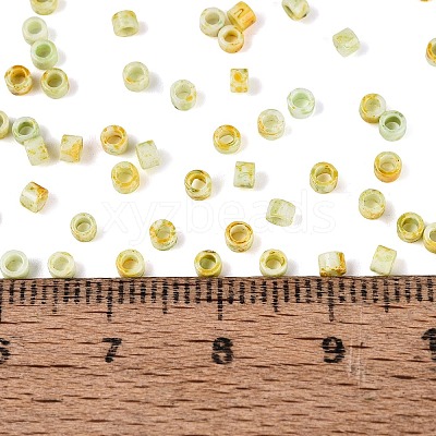 Opaque Picasso Cylinder Glass Beads SEED-Q039-06A-23-1