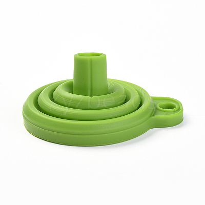 Portable Foldable Silicone Funnel Hopper AJEW-WH0104-40F-1