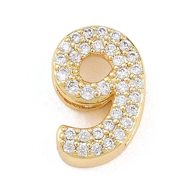 Brass Micro Pave Cubic Zirconia Pendants KK-B167-22G-9-1