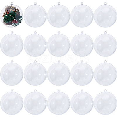 22Pcs Openable Transparent Plastic Big Pendants FIND-DC0008-27-1