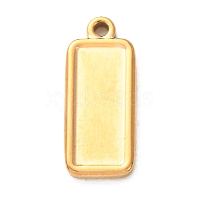 304 Stainless Steel Pendant Cabochon Settings STAS-Z204-04G-10-1