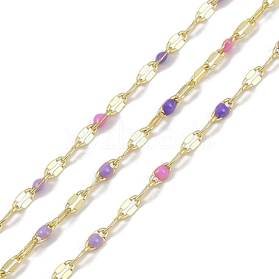 Rack Plating Brass Dapped Chains AJEW-Q153-03G-09-1