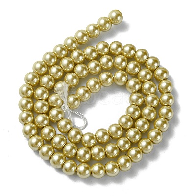 Eco-Friendly Dyed Glass Pearl Beads Strands HY-A008-6mm-RB110-1