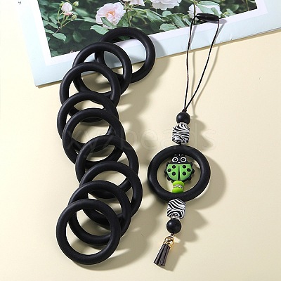 9Pcs Ring Food Grade Eco-Friendly Silicone Beads JX895A-1