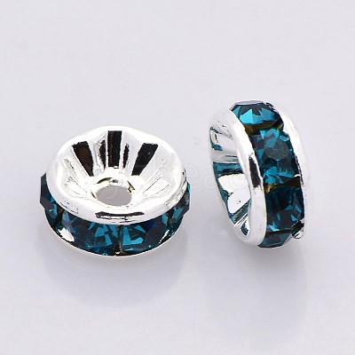 Brass Grade A Rhinestone Spacer Beads RB-A014-Z6mm-06S-1