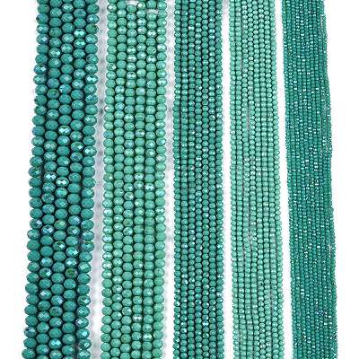 Electroplate Opaque Solid Color Glass Beads Strands EGLA-A044-P4mm-L31-1