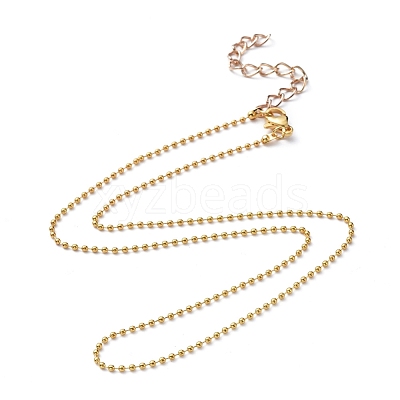Brass Ball Chains Necklace Making NJEW-JN02838-01-1
