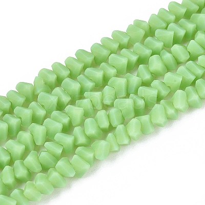 Frosted Opaque Glass Beads Strands GLAA-N017-4mm-16-1
