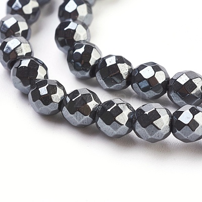 Non-Magnetic Synthetic Hematite Beads Strands HEMA-6D-1