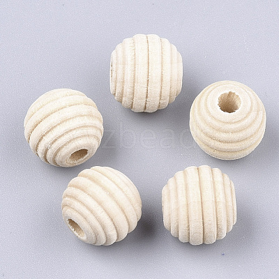 Natural Wood Beads WOOD-S053-48-1