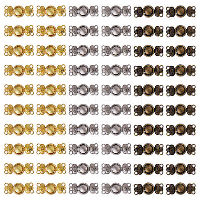 60Pcs 3 Colors Alloy Snap Lock Clasps FIND-GL0002-01-1