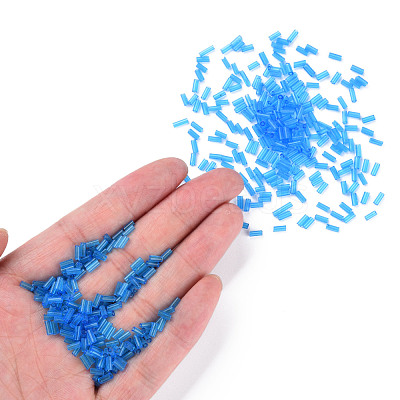 Transparent Glass Bugle Beads SEED-N005-001-C10-1