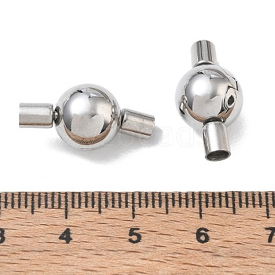 304 Stainless Steel European Clasps with Cord Ends SA-CBABC0F-08P-1
