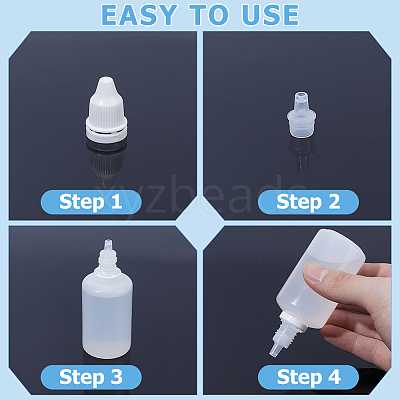 10Pcs 2 Styles PE Plastic Refillable Bottles AJEW-GF0013-39A-1
