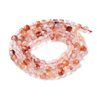 Natural Hematoid Quartz/Ferruginous Quartz Beads Strands GG-CBAE031-B01-1