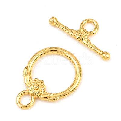 Brass Toggle Clasps KK-G548-42G-02-1