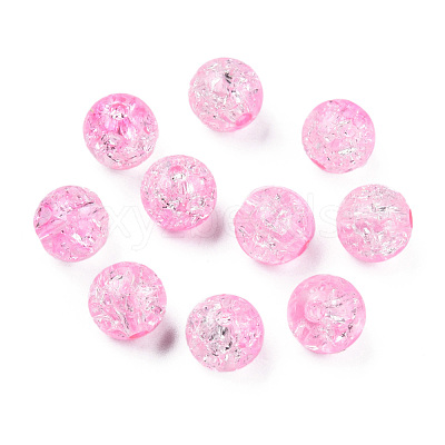 Transparent Crackle Acrylic Beads CACR-N002-18B-1